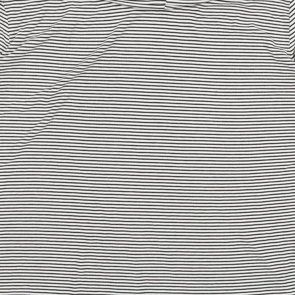 Deane & White Womens White Striped Pullover Jumper Size L