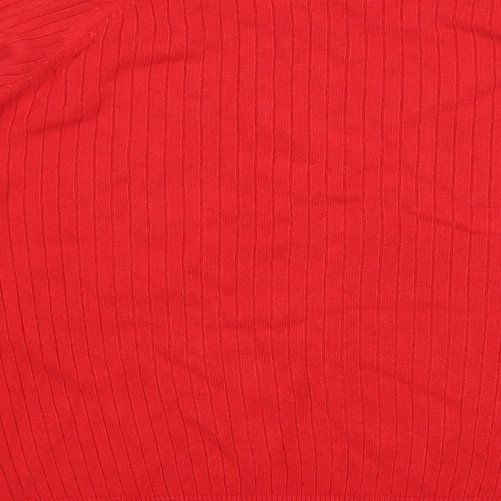Affections Womens Red Pullover Jumper Size L