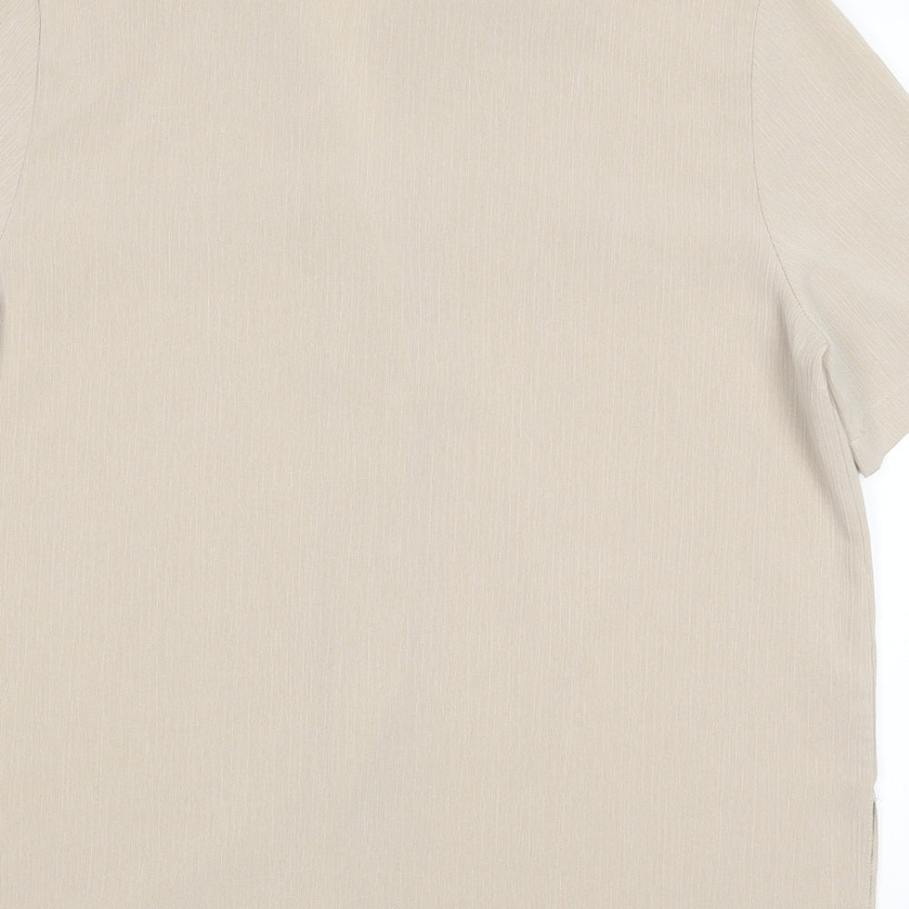 Berkertex Womens Brown Basic Button-Up Size 16