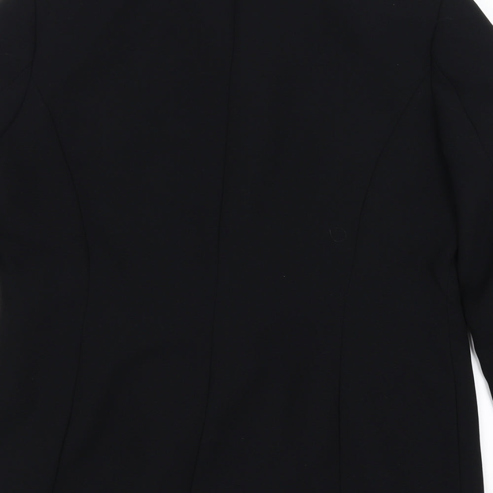 Smith Collection Womens Black Overcoat Coat Size 12