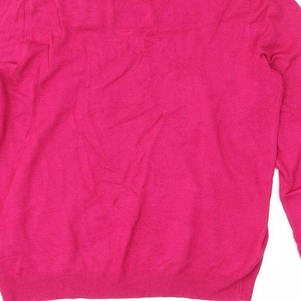 m&s Womens Pink Pullover Jumper Size 8