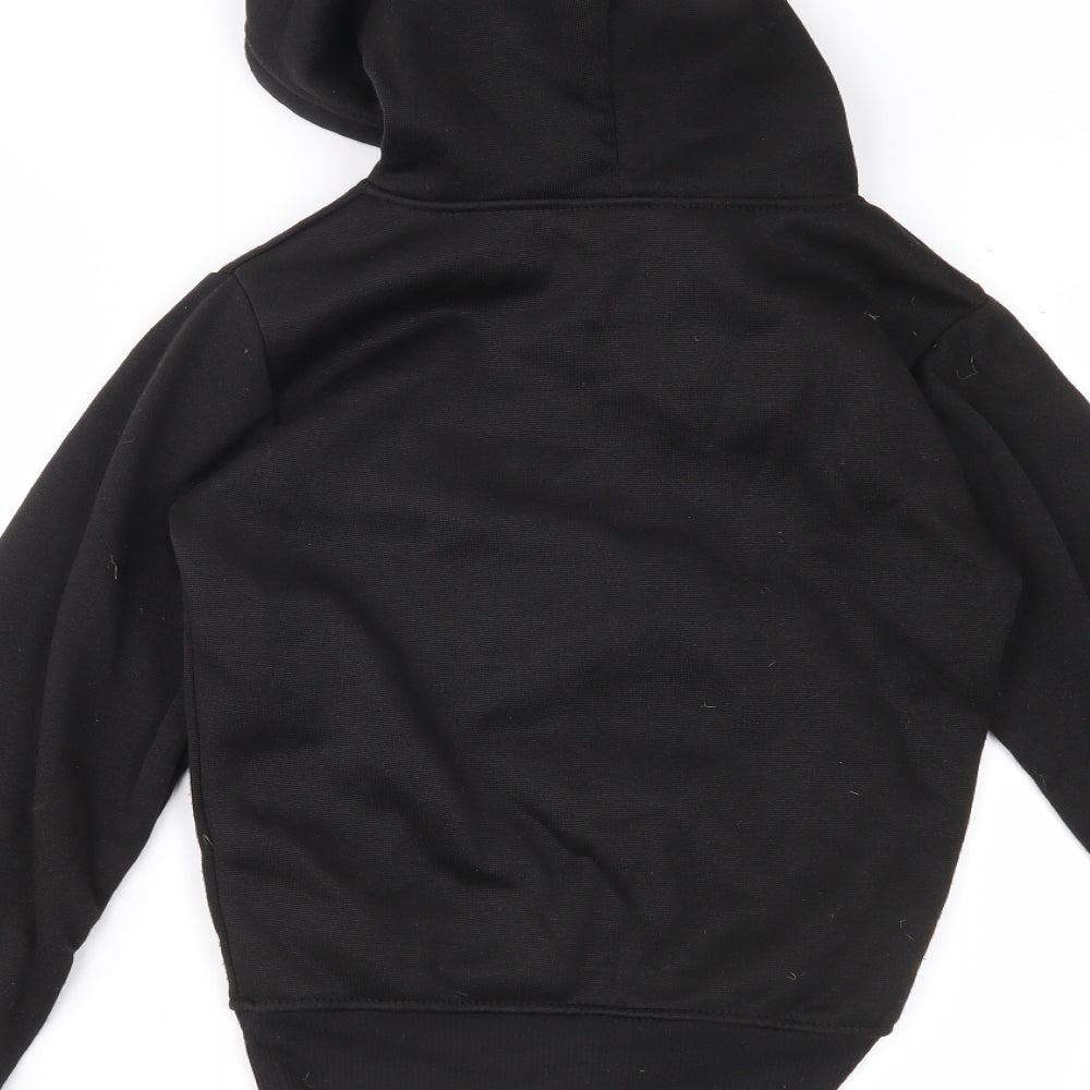 Preworn Boys Black Pullover Hoodie Size 7 Years