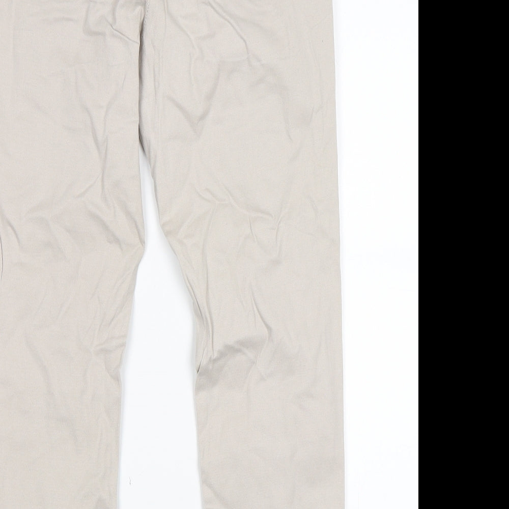 Flame Womens Grey Chino Trousers Size 30 in L24 in
