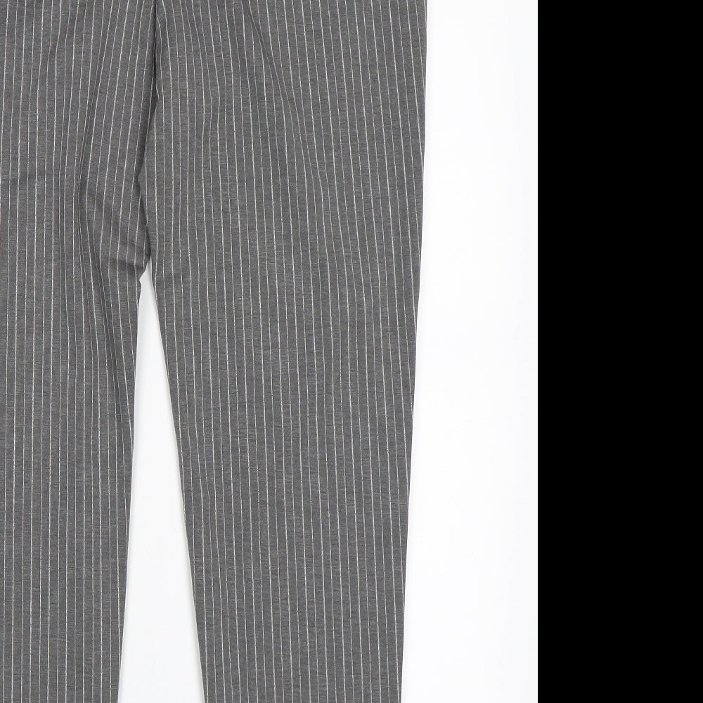 Preworn Womens Grey Striped Leggings Size 36 in L27 in