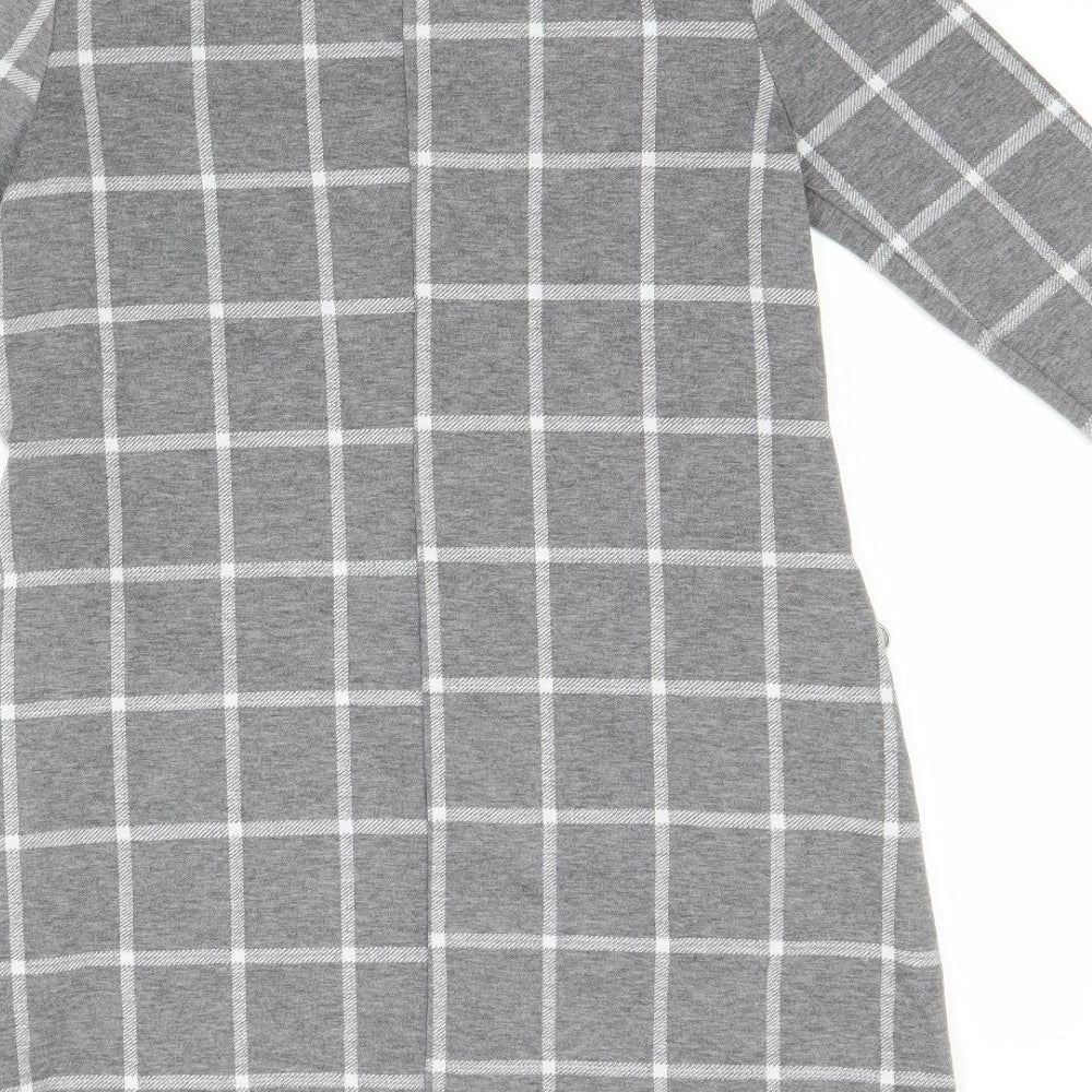 Papaya Womens Grey Check A-Line Size 10