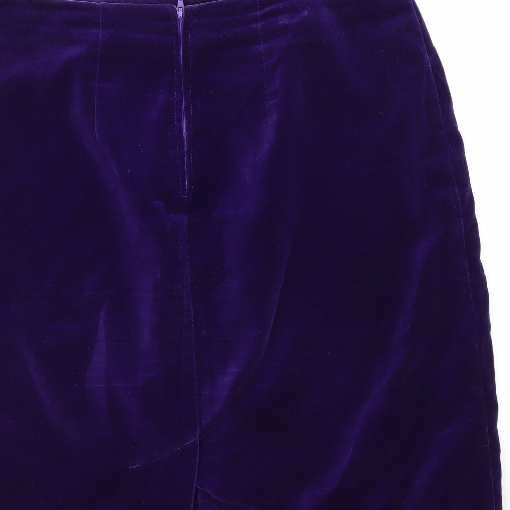 Preworn Womens Purple A-Line Skirt Size 32 in