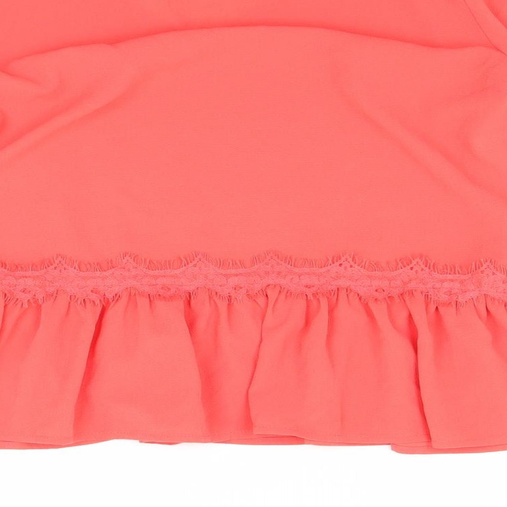 Yas Womens Red Basic Blouse Size S
