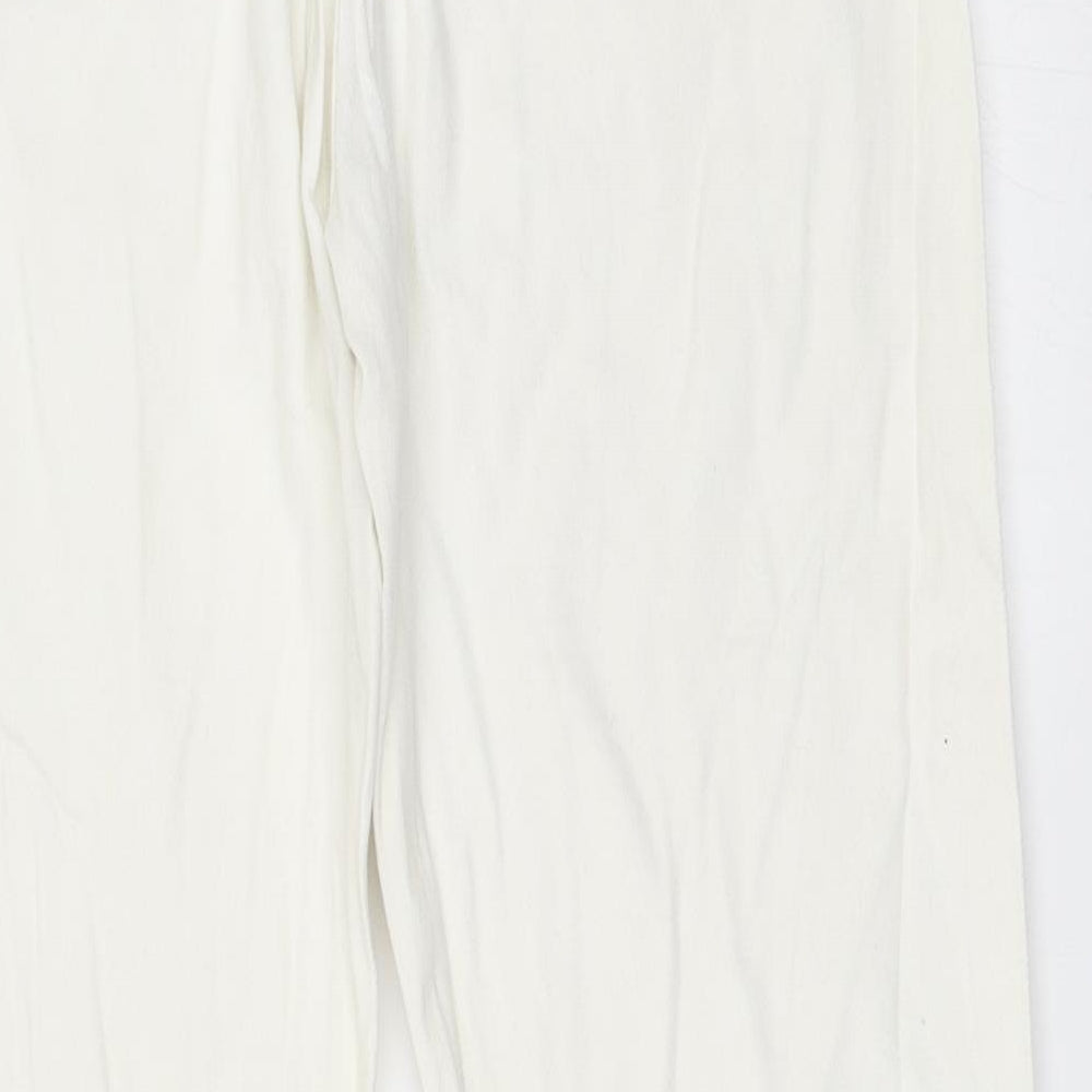 Zara Womens Ivory Straight Jeans Size 44 L29 in