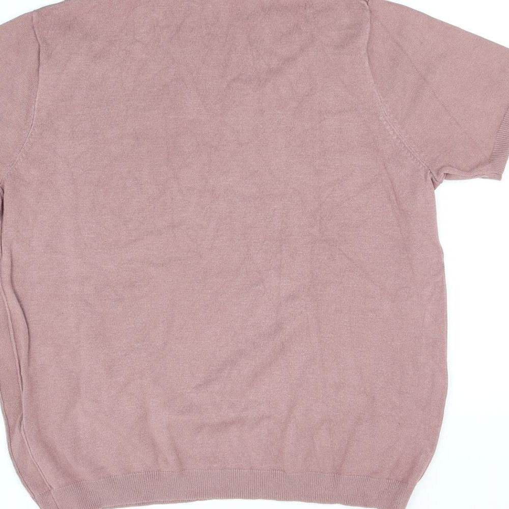 River Island Womens Pink Basic Polo Size L