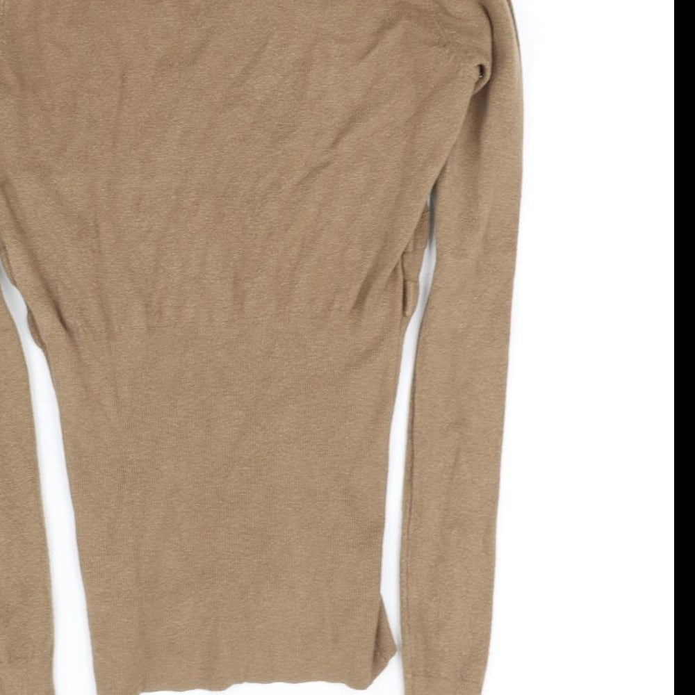ebelivable Womens Beige Pullover Jumper Size L