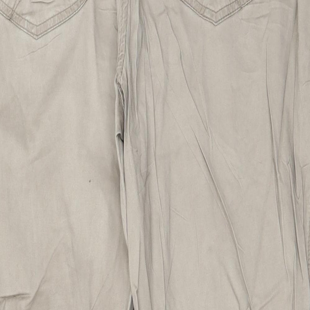Gina Womens Beige Trousers Size 14 L23 in