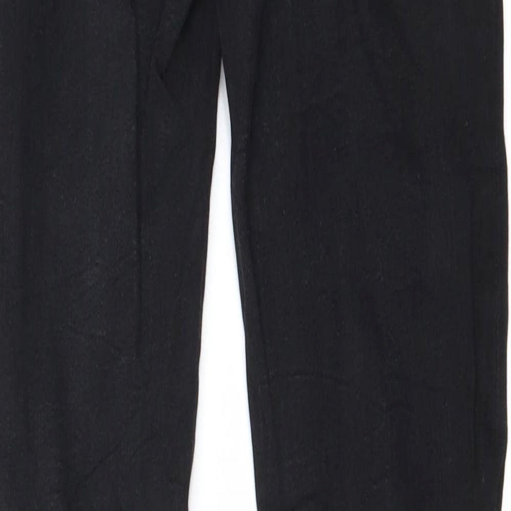 Brand and care label for Zara women’s black skinny jeans, size UK 8, 27-inch leg