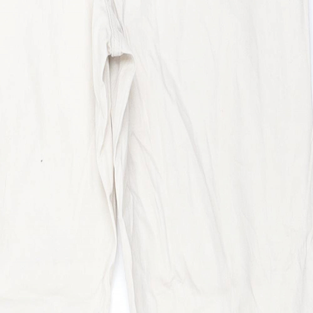 Preworn Womens Beige Straight Jeans Size 18 L27 in