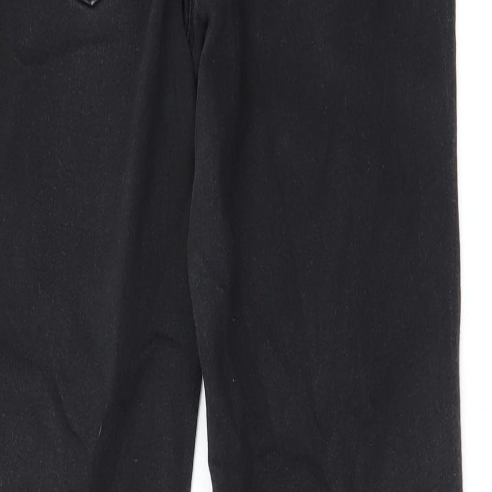Papaya Womens Black Straight Jeans Size 8 L23 in