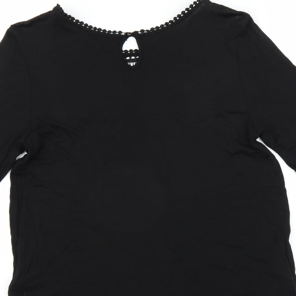 H&M Womens Black Basic Blouse Size M
