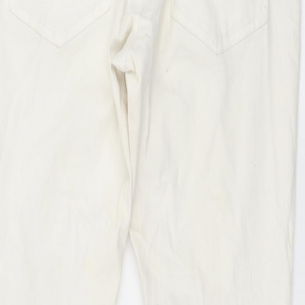 Rut & Circle Womens White Denim Skinny Jeans Size 16 L29 in