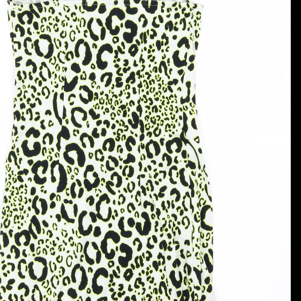 Primark Womens Multicoloured Animal Print Jersey Bodycon Size 10