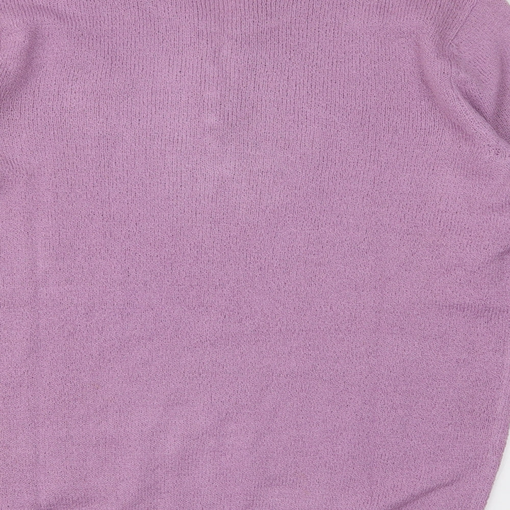 Charmance Womens Purple Knit Pullover Jumper Size 10
