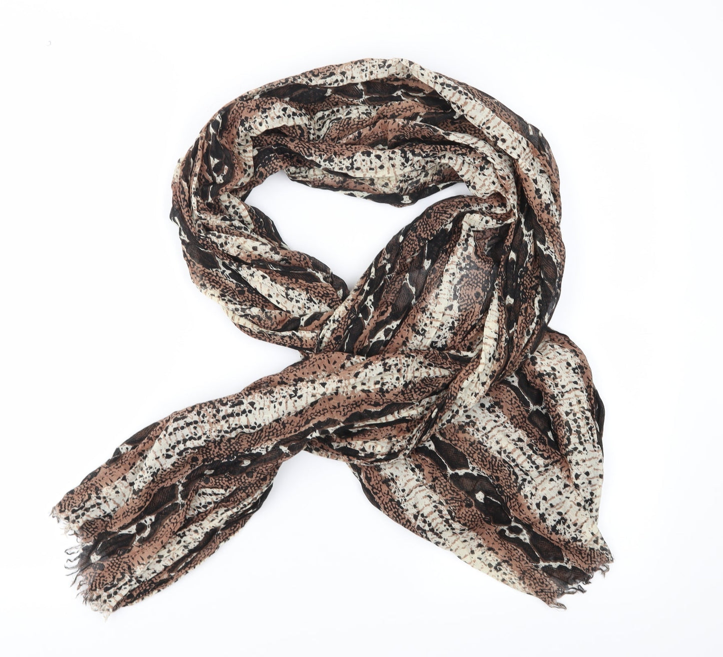 Guy St. honoz Womens Brown Animal Print Shawl/Wrap
