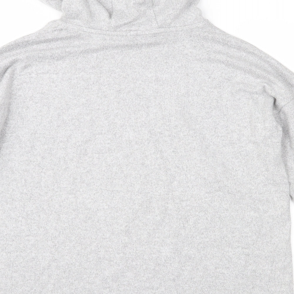 Marks & Spencer Girls Grey Knit Pullover Hoodie Size 12-13 Years