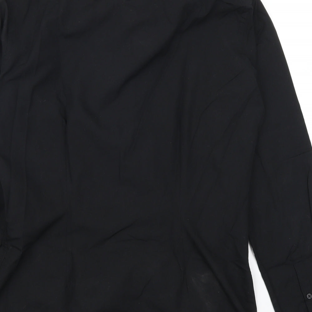 NEXT Mens Black Button-Up Size 14.5
