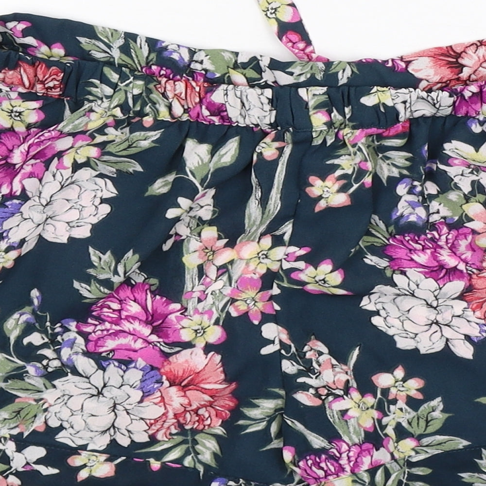 Autograph Womens Multicoloured Floral Hot Pants Shorts Size 10