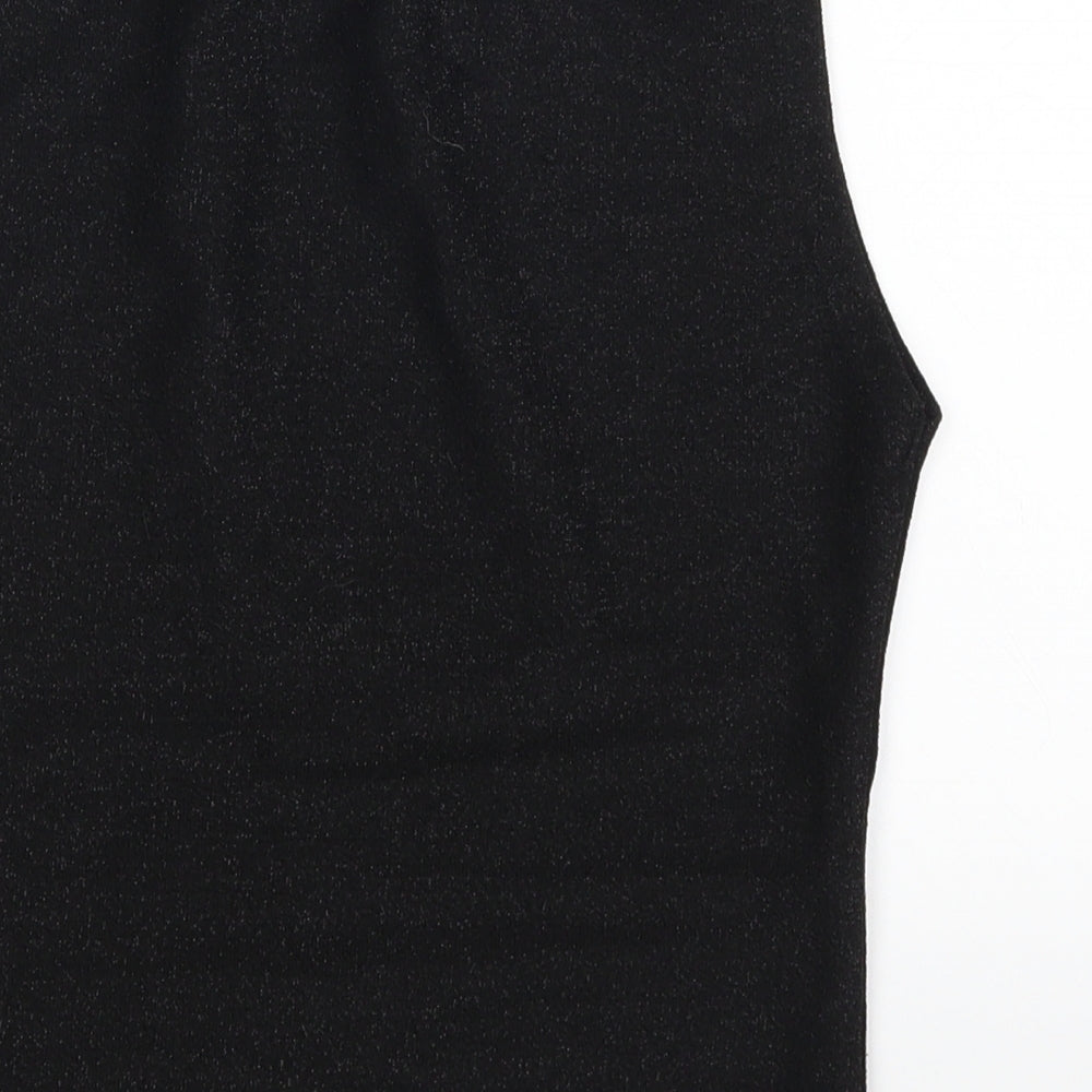 Miss E-vie Girls Black Basic Tank Size 13-14 Years