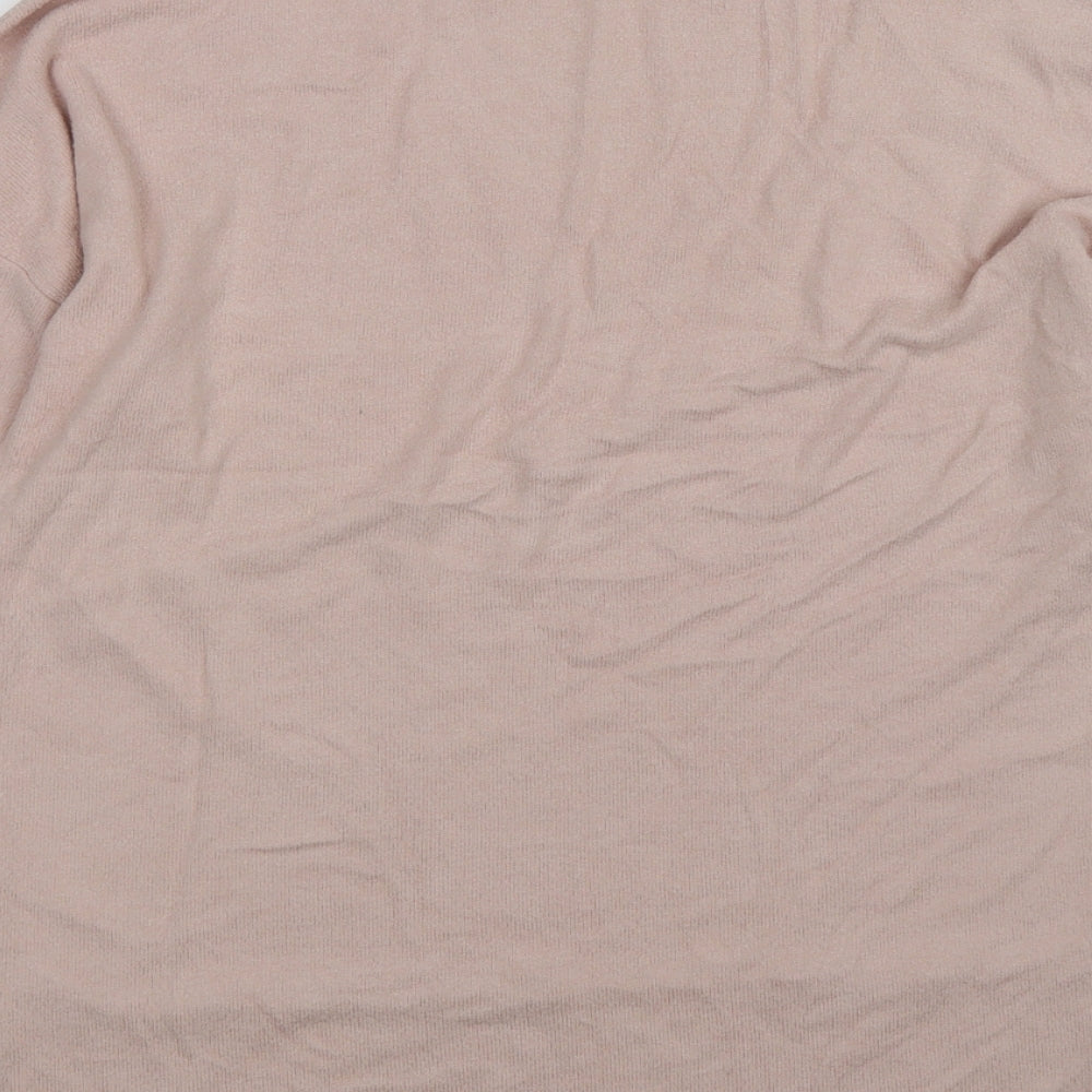 George Womens Pink Striped Knit Pullover Jumper Size M