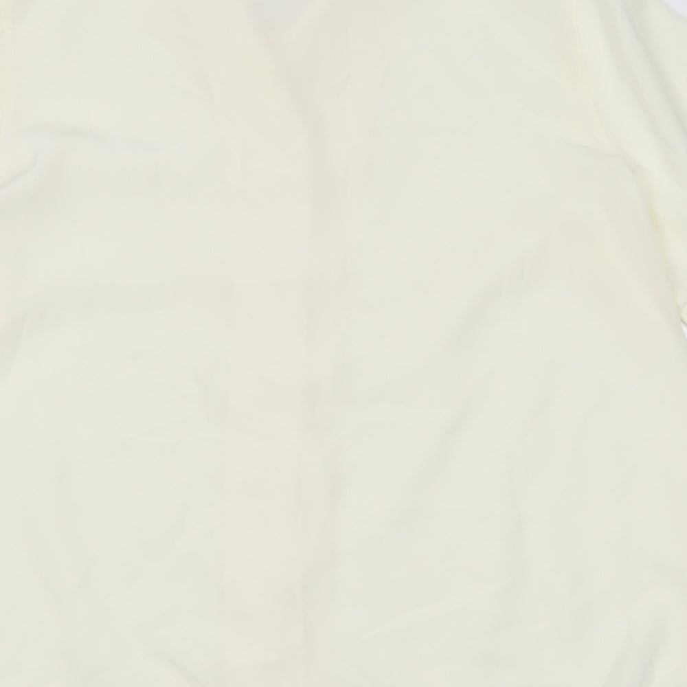 Preworn Womens Yellow Basic Button-Up Size 12