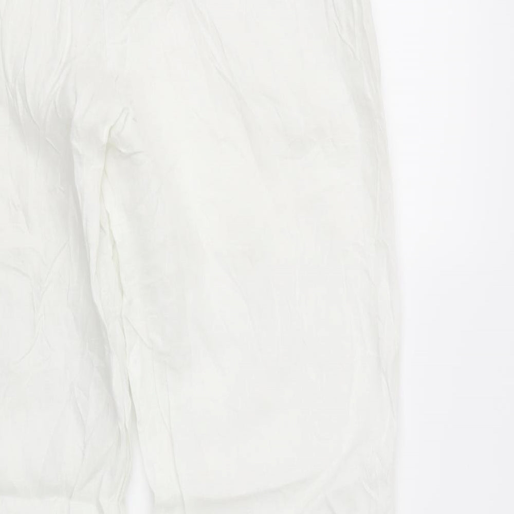 The Trend House Womens White Trousers Size L L29 in