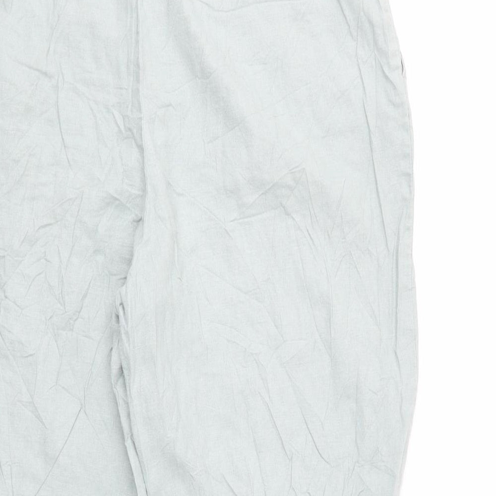 ASOS Womens Green Cropped Trousers Size 14 L24 in