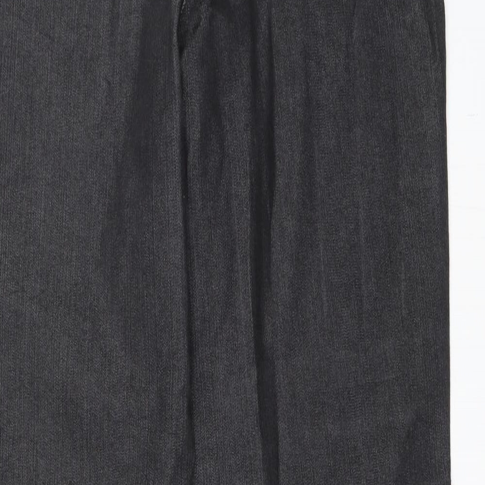 Bonita Womens Grey Wide-Leg Jeans Size 32 in L31 in
