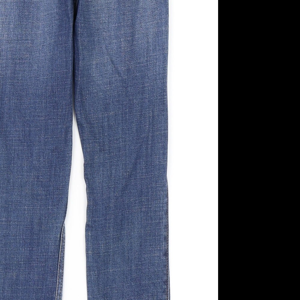 F&F Womens Blue Straight Jeans Size 8 L24 in