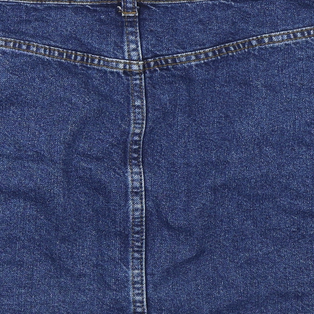 Topshop Womens Blue A-Line Skirt Size 8