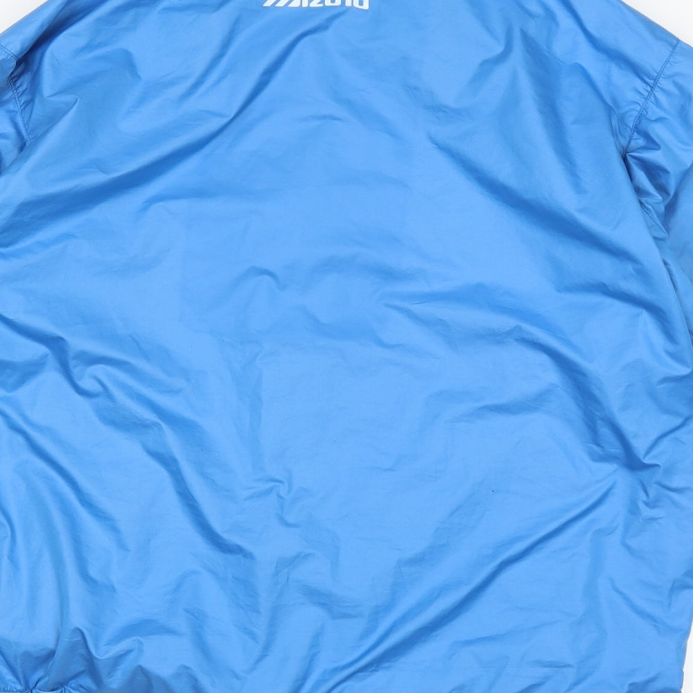 Mizuna Womens Blue Rain Coat Coat Size L