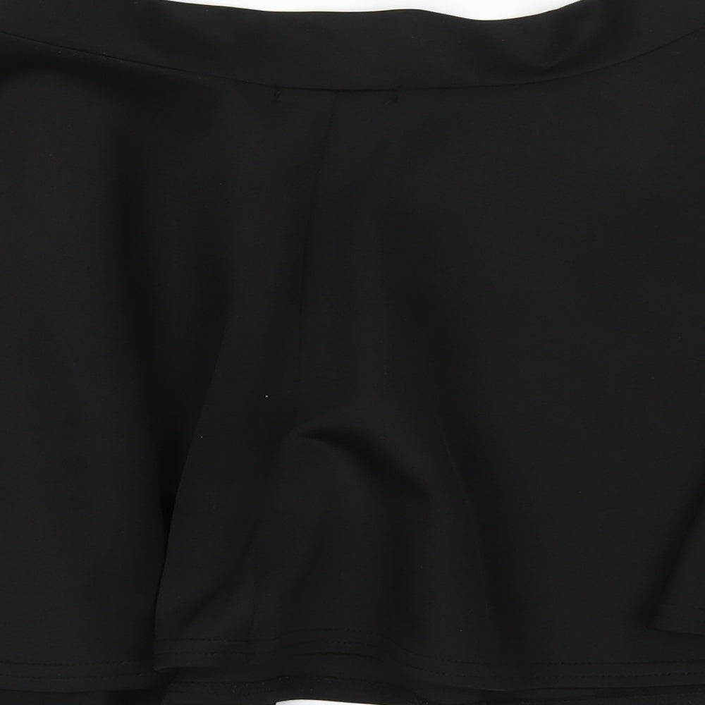 Boohoo Womens Black A-Line Skirt Size 8