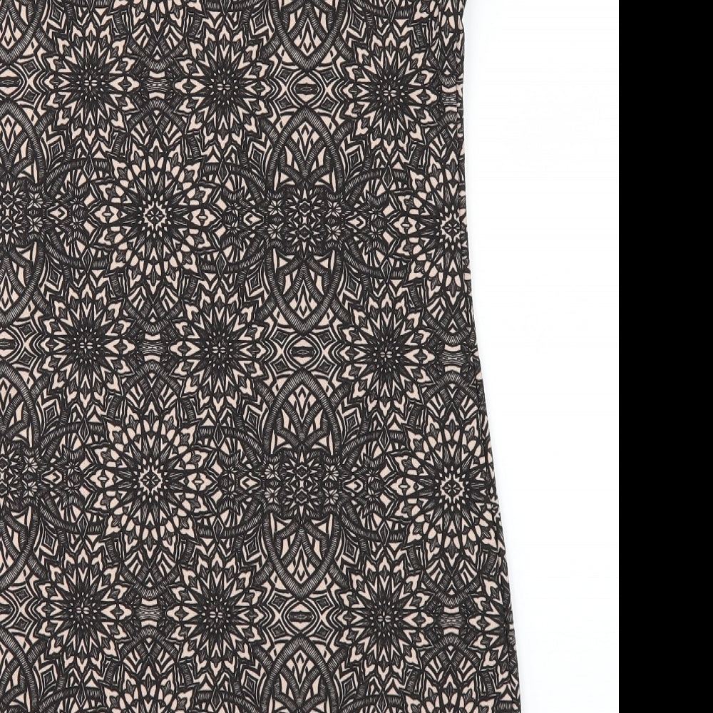 Boohoo Womens Brown Floral Mini Size M