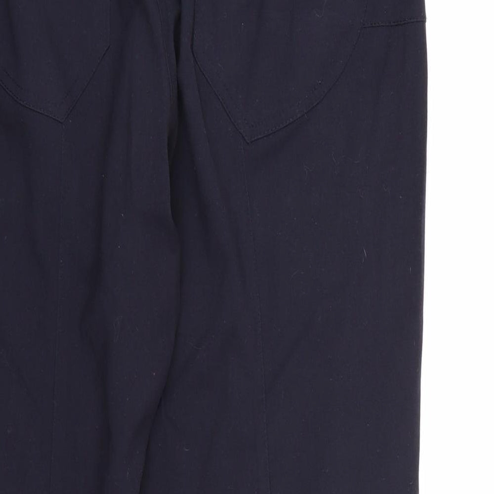 WOW Womens Blue Rayon Trousers Size 14 L24 in