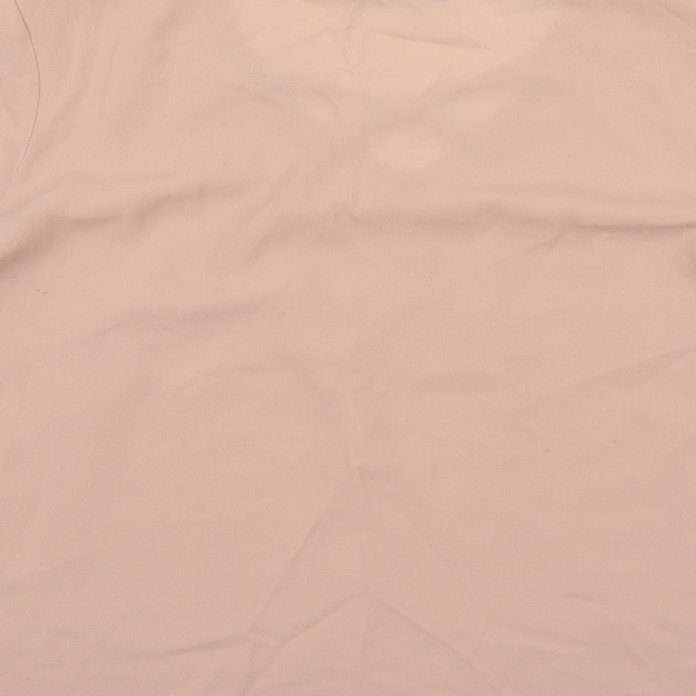 Select Womens Pink Chiffon Basic Blouse Size 10