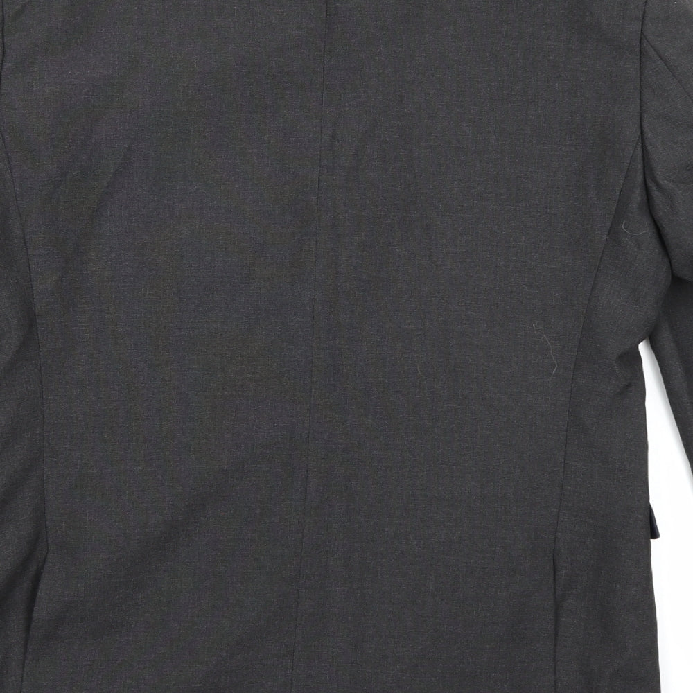 Brand and care label for Next men’s grey rayon jacket suit jacket, size 42