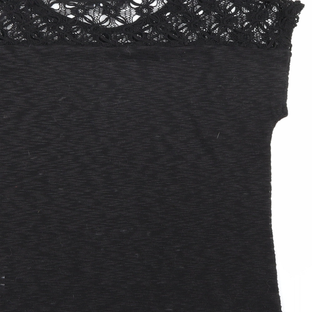 New Look Womens Black Knit Pullover Jumper Size 12