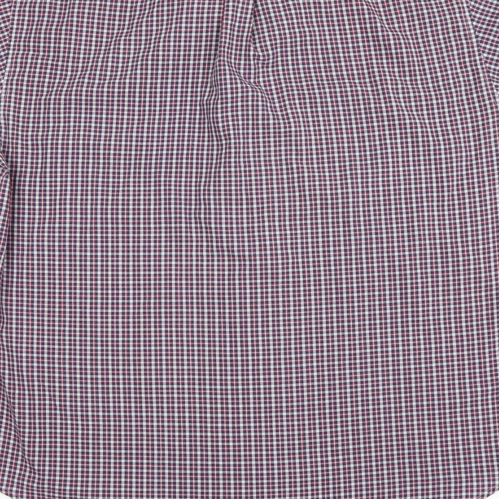 Giorgio Mens Red Check Button-Up Size L