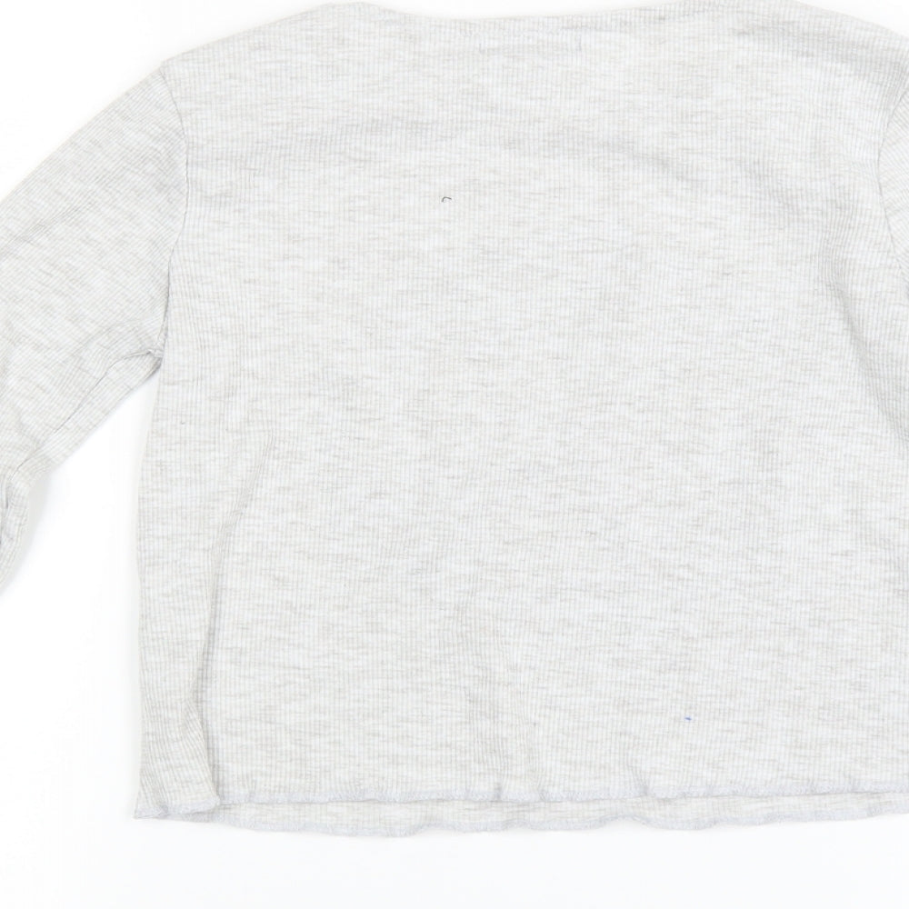 Primark Girls Grey Basic T-Shirt Size 10-11 Years - Fashion Icon