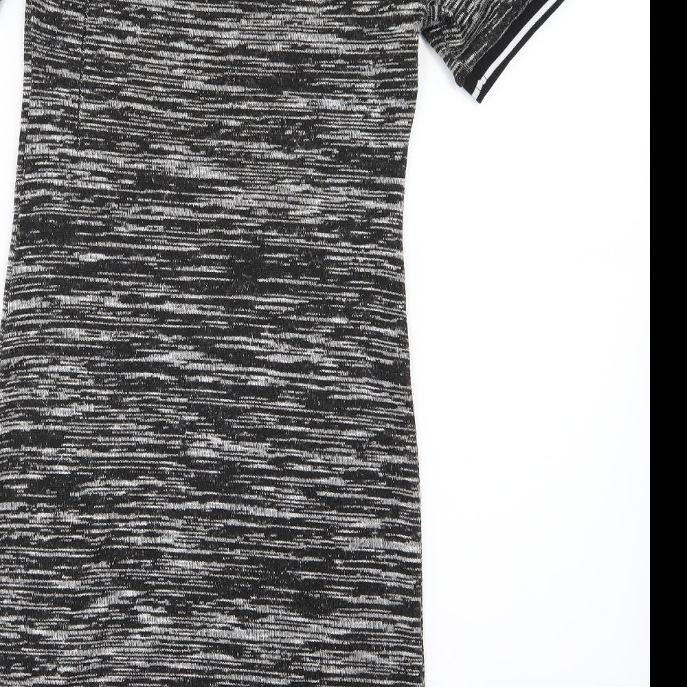 H&M Womens Grey Knit T-Shirt Dress Size 12