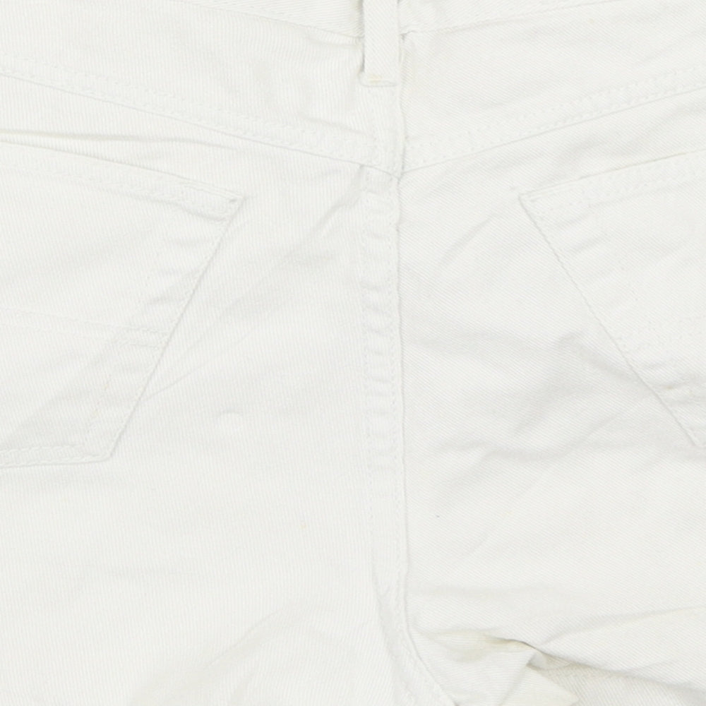 At Denim Womens Ivory Denim Hot Pants Shorts Size 10