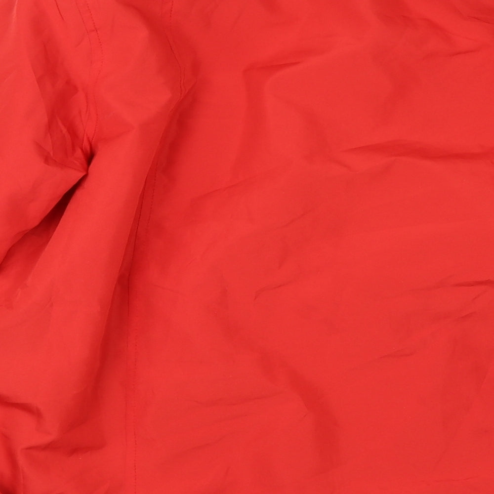 Preworn Womens Red Windbreaker Coat Size 14