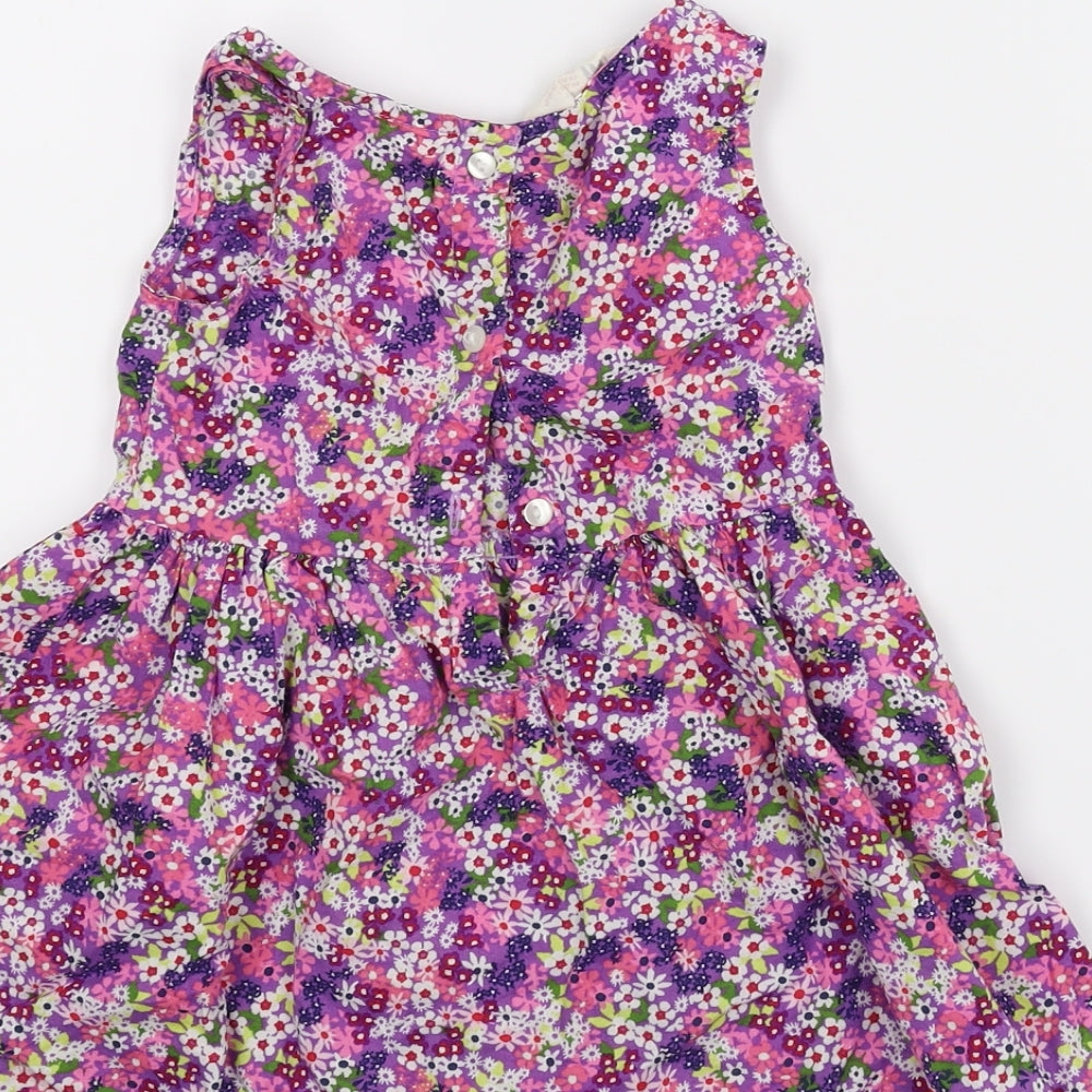 H & M Girls Multicoloured Floral A-Line Size 2-3 Years