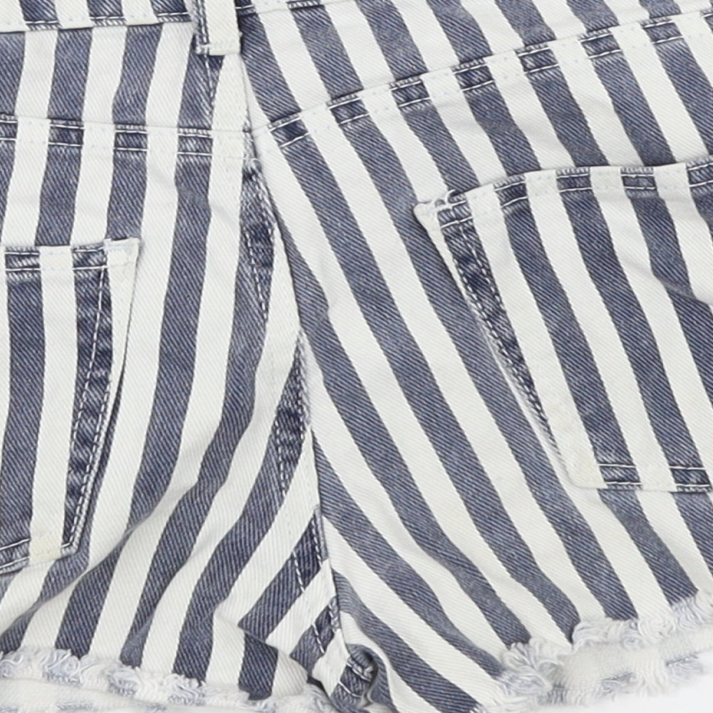 New Look Girls Blue Striped Mini Skirt Size 11 Years