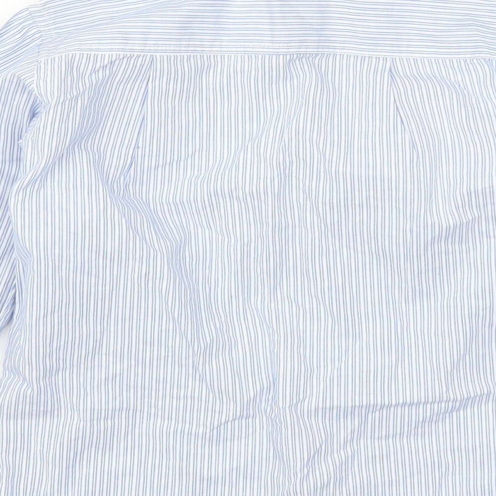 Cool Club Boys Blue Striped Basic Button-Up Size 5 Years