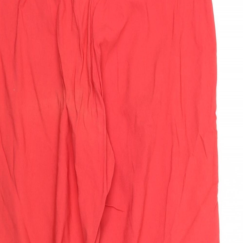h&b Womens Red Trousers Size 12 L25 in